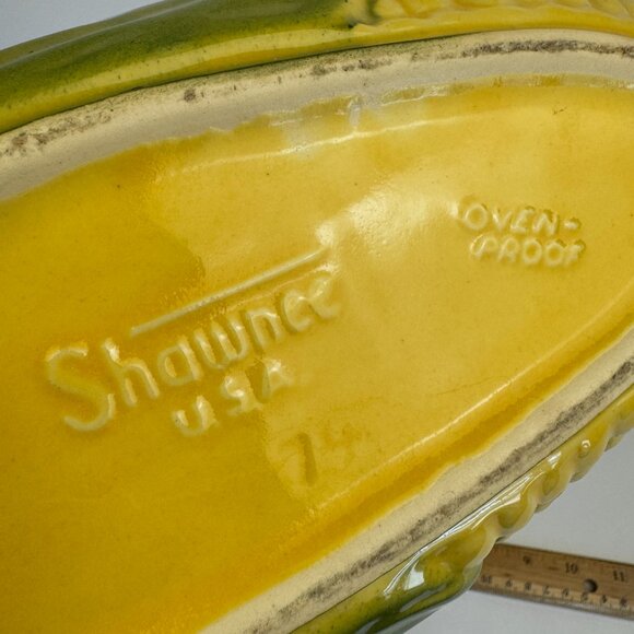 Vtg Shawnee USA Corn on Cob Ceramic Casserole Dish No Lid Replacement Bottom - Picture 9 of 11